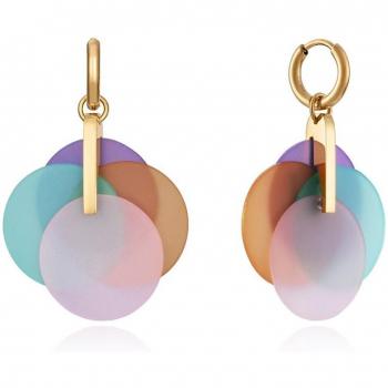 Pendientes Viceroy Kiss de acero Ip Dorado y resina
