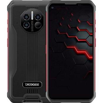 5G Móvil Resistente DOOGEE V10, Batería 8500mAh,Termómetro Infrarrojo,6.39'' Robusto Teléfono Doble SIM, Android 11 Impermeable IP68 Smartphone,48MP Cámara Triple,Carga Inalámbrica,8GB+128GB Rojo