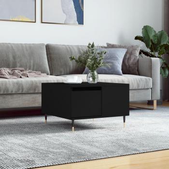 Mesa de comedor negra 55x55x36,5 cm en madera contrachapada multicapa Vidaxl