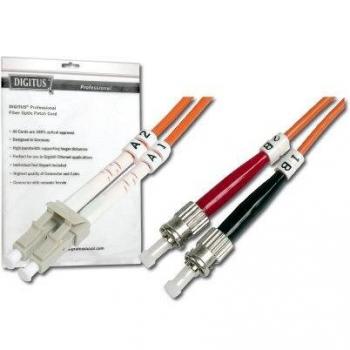 Digitus DK-2631-03 Cable de Fibra optica 3 m LC ST/BFOC Naranja - Cable de Fibra óptica