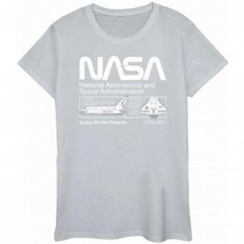 Camiseta femenina NASA nave espacial XXL gris