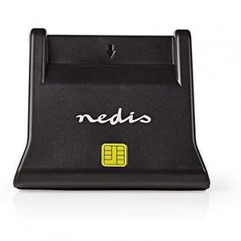 NEDIS CRDRU2SM3BK Lector de Tarjetas Inteligentes | USB 2.0 | Modelo de Sobremesa | Negro