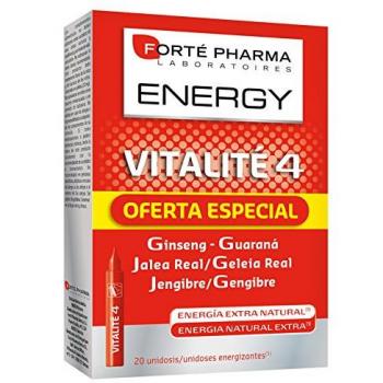 Energía Extra de Origen Natural. VITALITÉ 4G, 20 Unidosis. - Forté Pharma