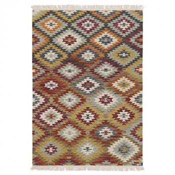 Alfombra Kilim Sivas de algodón 200x70 cm - Diseño 9