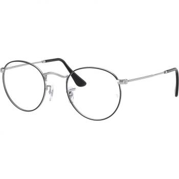 Ray-Ban RX3447V Round Metal 2861 Men's Eyeglasses Black Size 50