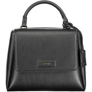 Calvin Klein Elegant Black Shoulder Bag with Magnetic Closure and Removable Strap