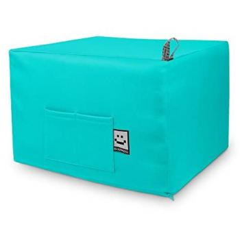 Puff Cama Auxiliar Doble Confort Turquesa Plegable