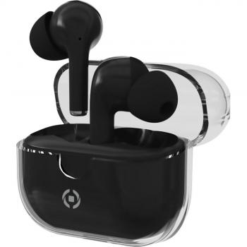 Celly CLEAR Auriculares True Wireless In-Ear con Micrófono, Bluetooth, USB Tipo-C, Negro