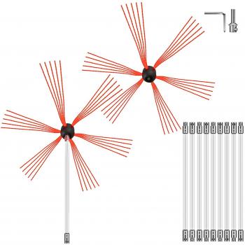 Kit de Cepillo de Chimenea Giratorio Vevor 10 m con 10 Varillas y Kit de Limpieza Mophorn 33FT Sooteater