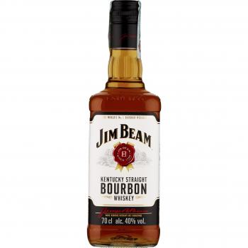 Jim Beam - Bourbon Blanco 40% Alcohol, Botella de 70cl