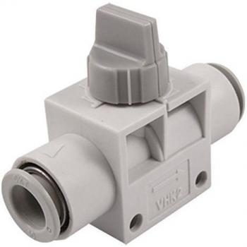 DealMux tubo de 10mm diámetro exterior de un toque de montaje conector neumático de la mano de la válvula VHK2-10F-10F