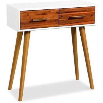 vidaXL Acacia Mesa Consola 70x30x75 cm Mesilla Auxiliar Salón Comedor Buffet