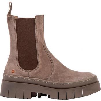Art Botines de Mujer 1954S Silk Suede Taupe/Amberes de Piel con Cierre Elástico