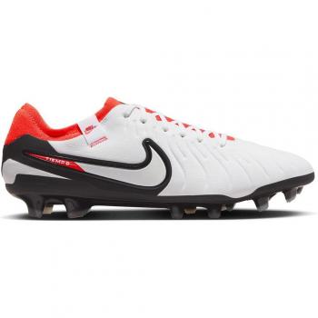 Botas de fútbol de hombre Nike Tiempo Legend 10 Pro FG blancas, talla 40