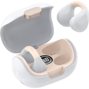 Auriculares Inalámbricos Bluetooth Clip Blanco Estéreo para Llamadas y Música