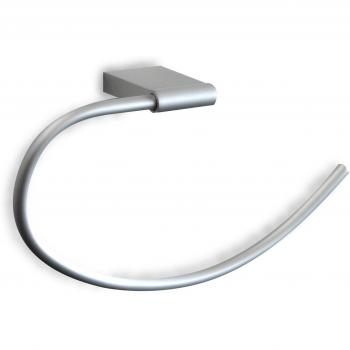 Tatay Toallero aro, de Aluminio, Modelo Ice, Abierto en un Lado, de diseño Moderno y Elegante. Sistema de fijació con Tornillos