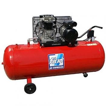 Compresor de aire Fiac AB 200-360 M, 200 litros, monofásico 230V, transmisión a correa, motor de 3 HP, reacondicionado