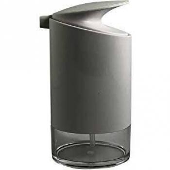 KOOK TIME Dispensador de Jabón Oval para Baño o Cocina | Dosificador de Jabón Líquido | Jabonera Dispensador de Jabón, Color Blanco y Transparente