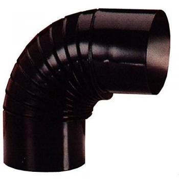 Wolfpack Codo Estufa Color Negro Vitrificado de 175 mm. 90°