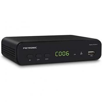 Decodificador Metronic Zapbox DVB-T2 HEVC PVR con USB, HDMI y Mando a Distancia, Negro