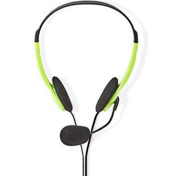 Auriculares Nedis para PC On-Ear Estéreo 2x 3.5 mm con Micrófono Plegable 2.0 m Verde
