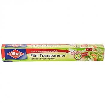 Albal Film transparente para uso alimentario, extra ancho 32 cm, fácil de cortar, 30 m