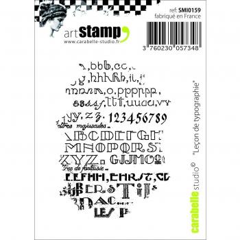 Carabelle Studio Typography Lesson Cling Sello Mini, Caucho, 5.0x6.0x0.5 cm