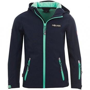 Trollkids Chaqueta Softshell de niña Oslofjord, Color Armada/Menta Talla 6 años
