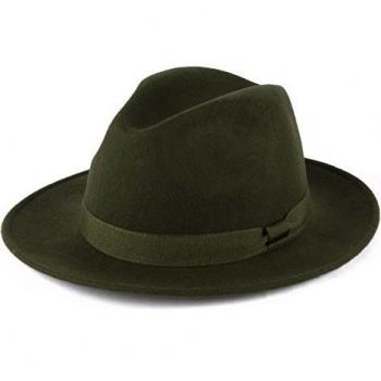 Sombrero 100% lana de Fedora con Grosgrain banda hecha a mano en Italia