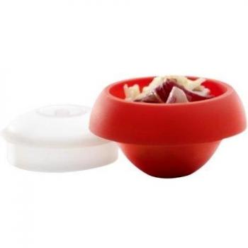 Lékué Ovo - Molde de silicona para cocer huevos, semiesfera, color rojo
