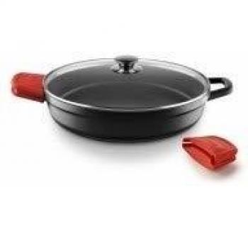 Castey - Cacerola Baja Inducción 24 cm Con Tapadera