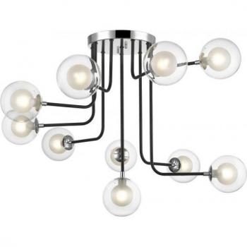 Plafón Remy Chrome 10 bombillas 56cm, tipo de producto: plafón, características: acabado en cromo, capacidad para 10 bombillas, diámetro de 56 cm