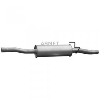 Silenciador intermedio ASMET 02.055 - Silenciador central, compatible con diversos modelos de vehículos, fabricado en acero inoxidable para mayor durabilidad, diseño que reduce el ruido del escape y mejora el rendimiento del motor