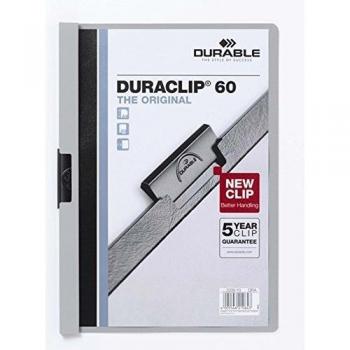 Durable 2209-10 - Dossier con pinza, A4, color gris