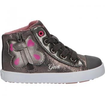 Botines Geox Kilwi de Niña en Gris Oscuro, Modelo B94D5C, Talla 23 EU