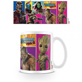 Guardianes de la Galaxy Vol. 2 Paneles de cómic Taza de cerámica, Multicolor
