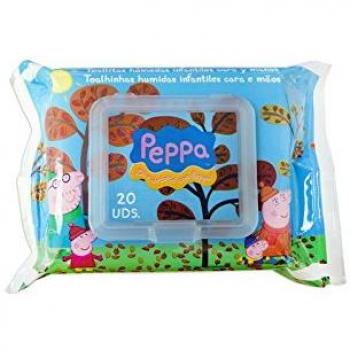 Peppa Pig - 8410800061606 - Toallitas Húmedas Cara y Manos Peppa Pig 20 uds