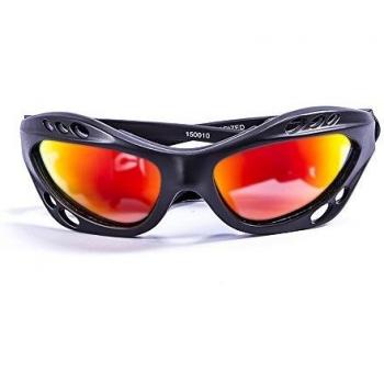 Ocean Sunglasses Cumbuco - Gafas de Sol polarizadas - Montura : Negro Mate - Lentes : Amarillo Espejo