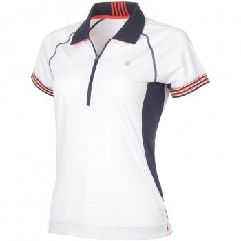 K-Swiss 191908100 Polo, Mujer, Blanco, XS