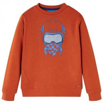 Sudadera Infantil Jersey Manga Larga Cuello Redondo Color Teja Claro 104