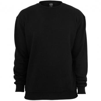 Sudadera Urban Classic de Cuello Redondo, Color Negro, Talla L, Estilo Casual