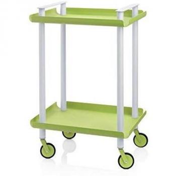 DON HIERRO - Carrito auxiliar LEKY, armazón gris, 2 estantes. Multifuncional, práctico y decorativo