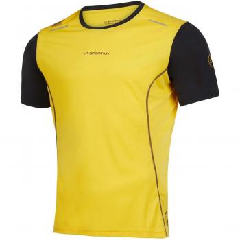Camiseta La Sportiva Tracer Hombre Negro/Amarillo Talla S