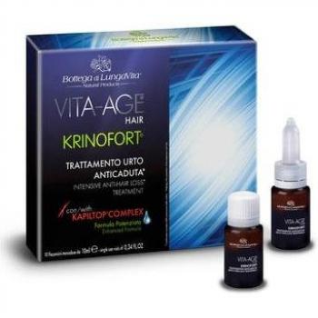 Bottega Di Lungavita Krinofort Viales Anticaida 10Amp. - Anticaida, Reforzante y Estimulante, 10 ampollas de 10 ml cada una