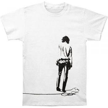 Camiseta Unisex Adulto The Doors con Estampa Solitaria en la Espalda XXL Blanca