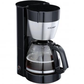 Cloer 5019 Cafetera Eléctrica Independiente Semi-Automática de Filtro con Carcasa de Plástico Negro y Acero Inoxidable