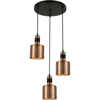 Lámpara colgante moderna Restenza Copper, tipo: lámpara colgante, características: diseño moderno, acabado en cobre, 3 luces, casquillo E27