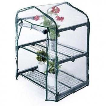 Invernadero de 2 niveles con cubierta para plantas y flores 69 x 49 x 98 cm Verdelook