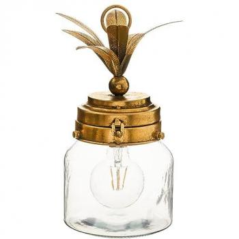 Lámpara LED Piña de Cristal Dorado H33 cm marca ATMOSPHERA