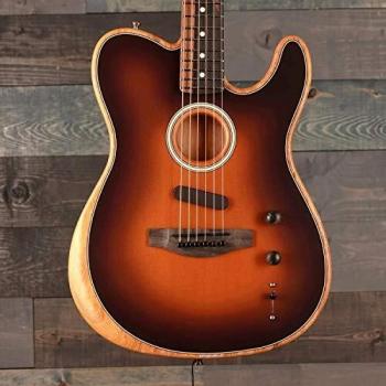 Fender American Acoustasonic Telecaster AE Guitar with Gig Bag, Sunburst